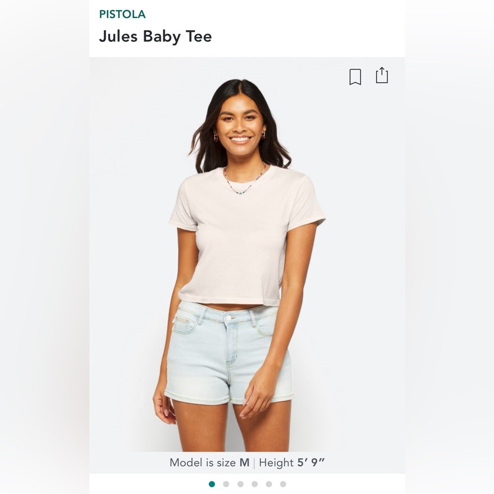 Pistola Off-White Jules Baby Tee Size M